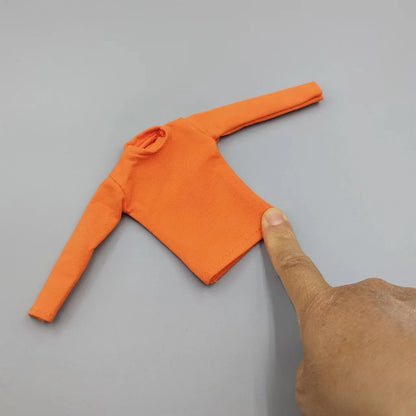 1/6 Scale Black T-Shirt for 12" (30cm) Action Figures — Male & Female DIY Model Accessories