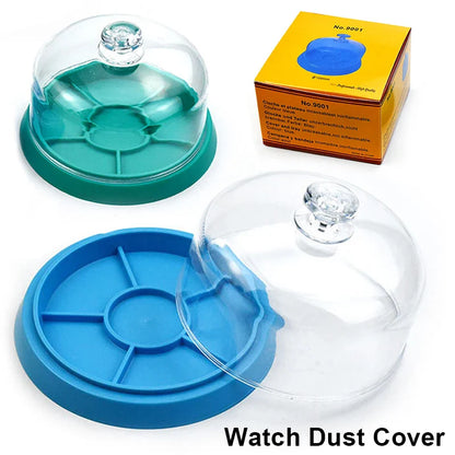 Watch Movement Dust Cover & Parts Holder Tray – Moistureproof Anti-Dust Storage Box for Watchmakers