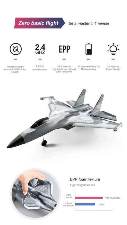 G1 Drone Glider RC Aircraft – 3-Channel Electric Foam Airplane for Beginners & Professionals, Remote Control Hand-Throwing Plane