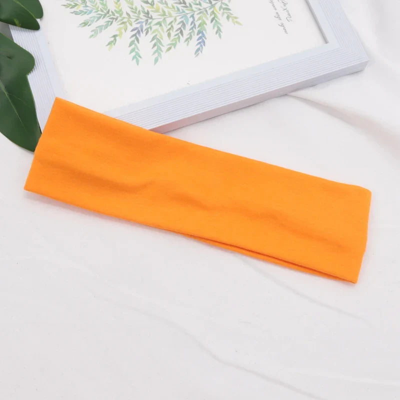 Elastic Cotton Fashion Headband – Unisex Stretch Hair Band for Yoga, Running, Fitness & Makeup Hair Accessories