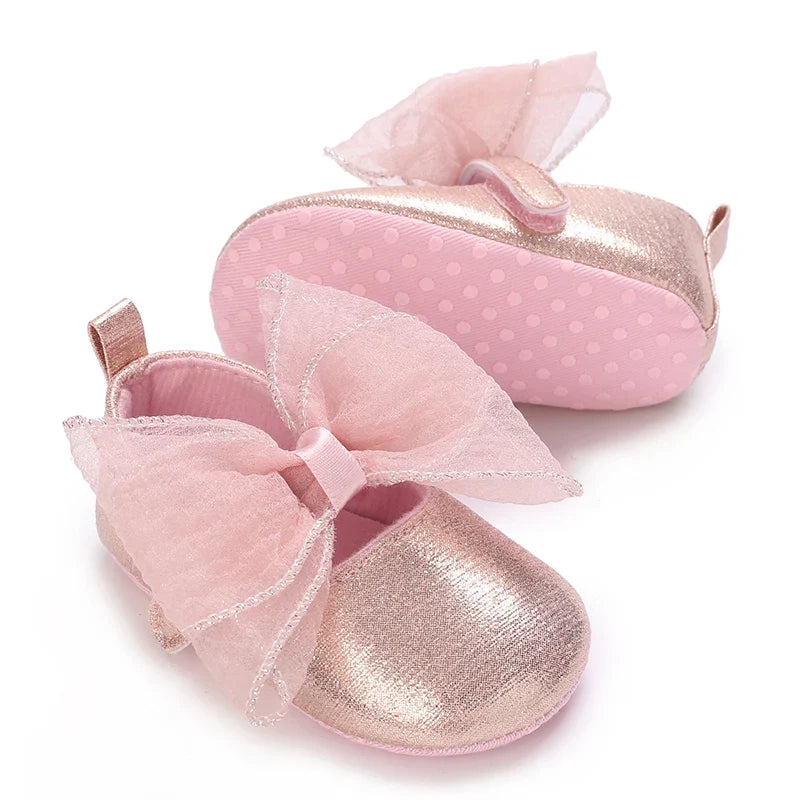 Infant Princess Pre-Walker Shoes - Bowknot Soft Sole Sandals for Baby Girls 0–1 Year