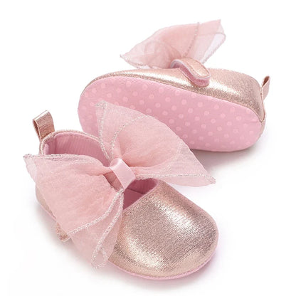 Infant Princess Pre-Walker Shoes - Bowknot Soft Sole Sandals for Baby Girls 0–1 Year