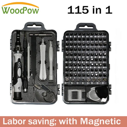 115-in-1 Multifunctional Screwdriver Set: Computer, Mobile Phone, & Household Equipment Repair Kit - Insulated Manual Tools