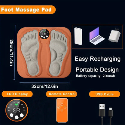 F Remote 3D Smart Foot Massager Pad — 8 Modes, 29 Levels Muscle Relaxation & Leg Slimming Therapy
