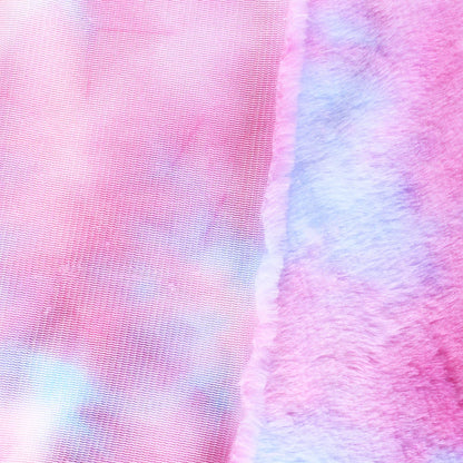 8MM Tie-Dye Plush Fur Fabric — Soft Gradient Rabbit Fur for DIY Dolls, Clothing, Pillows & Scarves