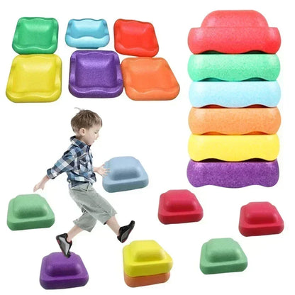 3Pcs Children's Balance Training Foam Tubes – Sensory Stacking Stones for Outdoor Games, Baby Sports Toys Gift