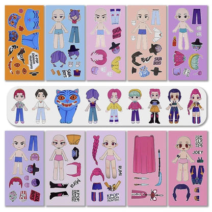 Kpop Demon Hunters Sticker Set — DIY Scrapbooking, Phone, Luggage & Skateboard Waterproof Decals