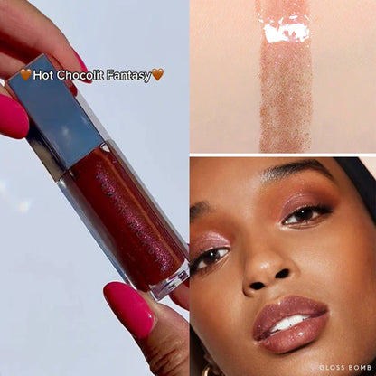 FB Gloss Bomb Cream Lip Gloss | High Shine, Glitter, Moisturizing Plumper, Long-Lasting Liquid Lipstick 9ml