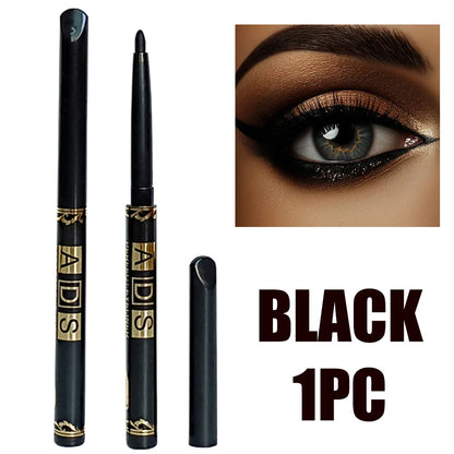 2pcs Waterproof Black & Brown Eyeliner Pencils – Smudge-Proof Long-Lasting High-Pigment Eye Makeup for Beginners