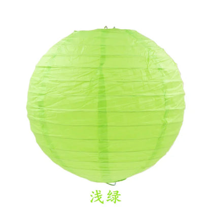 Round Paper Lanterns for Birthday Wedding Party Decor, DIY Hanging Lampion Balls, 4/6/8/10/12/14/16 Inch Craft Supplies