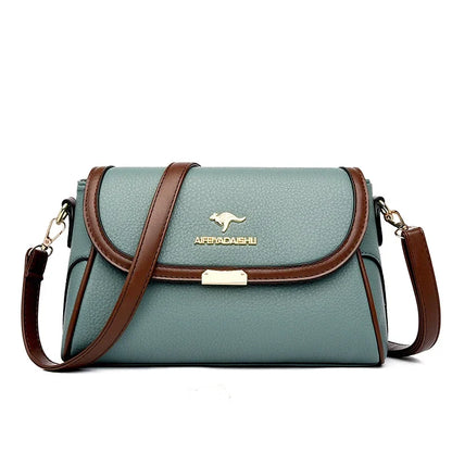 2024 Women’s Small Leather Shoulder Bag – High-Quality Solid Color Designer Crossbody Messenger Bag