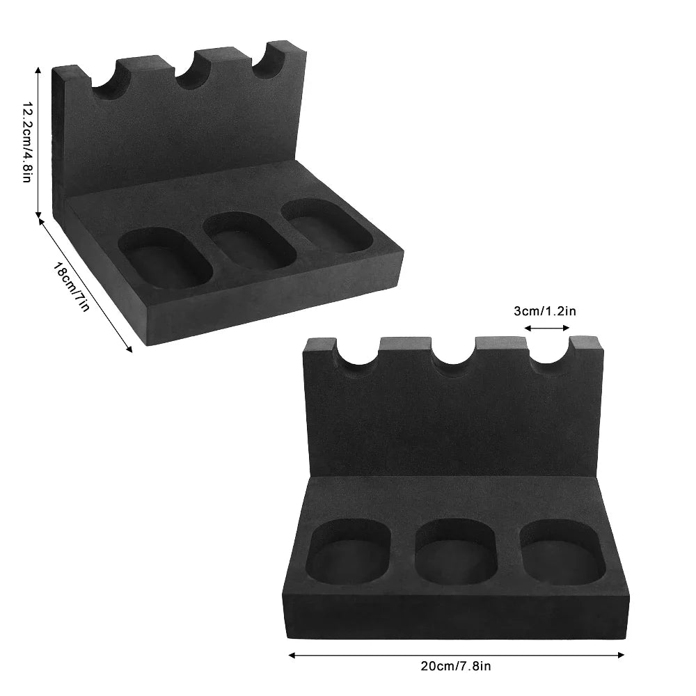 3/4/6 Slot Foam Gun Rack - Universal Pistol Holder for Glock, Handgun Display Stand & Gun Safe Organizer