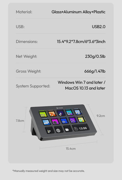 Ulanzi D200 Production Console – Studio Controller for Gaming, Livestreaming & Content Creation