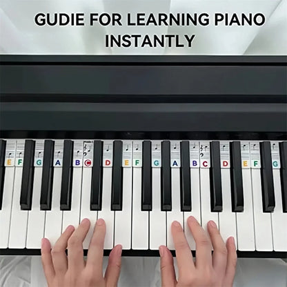 Miwayer Removable Piano Keyboard Stickers – Note Labels for 88/61 Keys, Learning Guide for Beginners