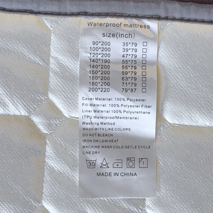 Waterproof Quilted Mattress Protector — Thickened, Breathable Topper for Single & Double Beds