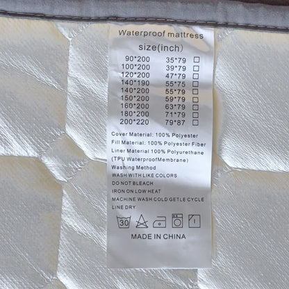 Waterproof Quilted Mattress Protector - Thick Breathable Mattress Topper for Single or Double Beds