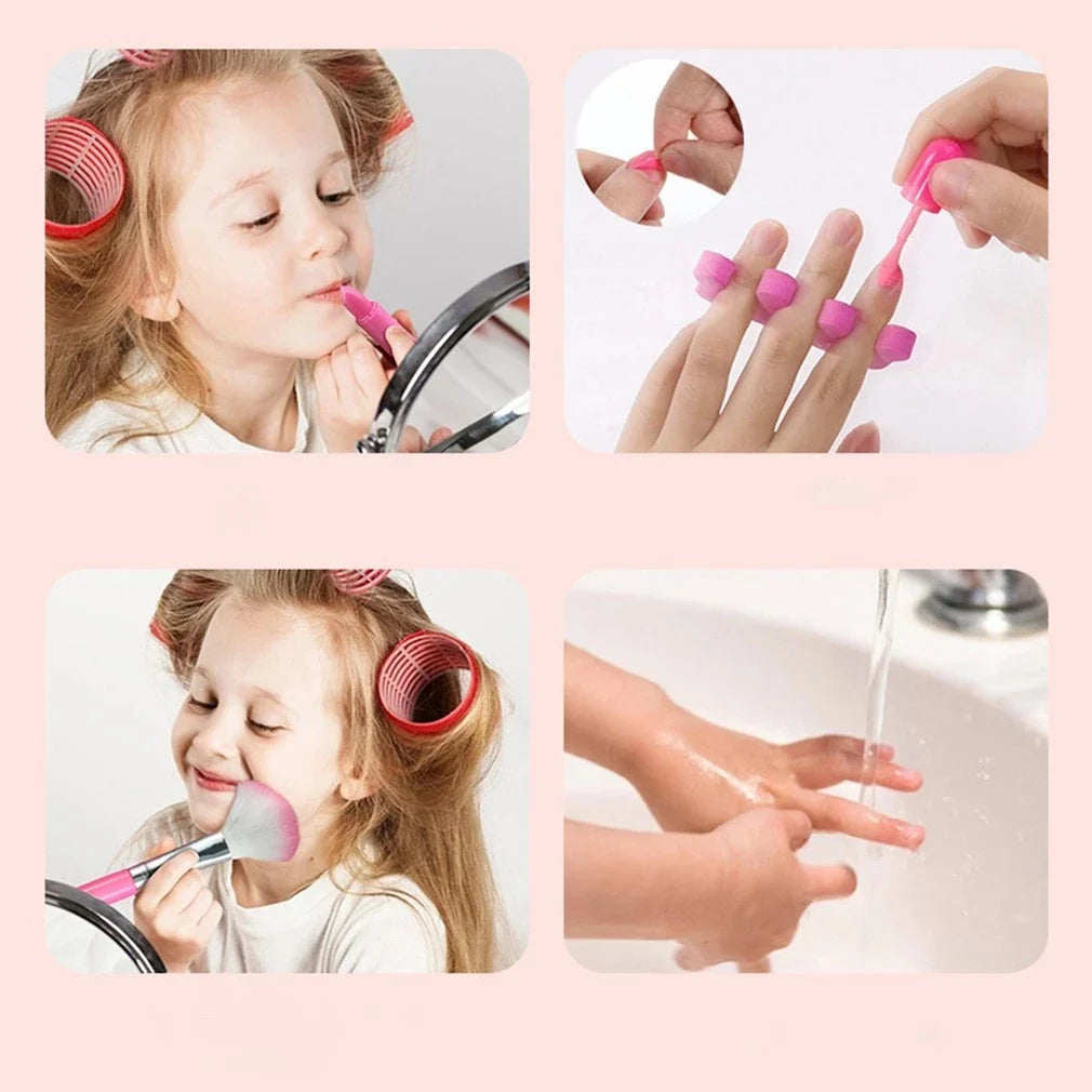 Children's Makeup Play Set – Princess Toy Kit with Lipstick, Eye Shadow, Nontoxic Cosmetics for Girls, Safe Pretend Play Toy