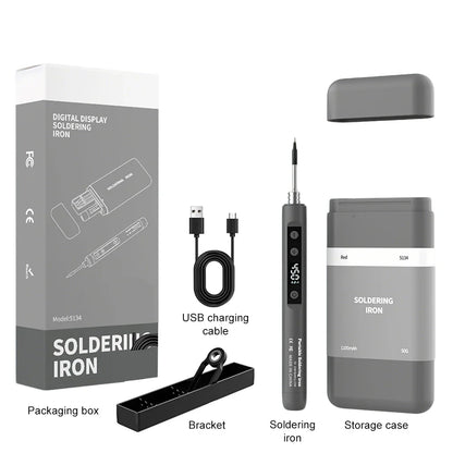 Portable Type-C Digital Soldering Iron Kit – 8-15W Fast Heating Adjustable Temperature Mini Repair Tool