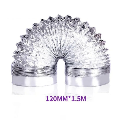 Scalable Aluminum Foil Ventilation Duct Hose – 80/100/120/150/200mm Exhaust Pipe for Kitchen, Bathroom & Fan Outlets