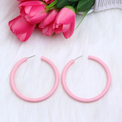 Women’s Funny Acrylic Circular Earrings – Round Ear Jewelry, Popular Fashion Accessory Gift