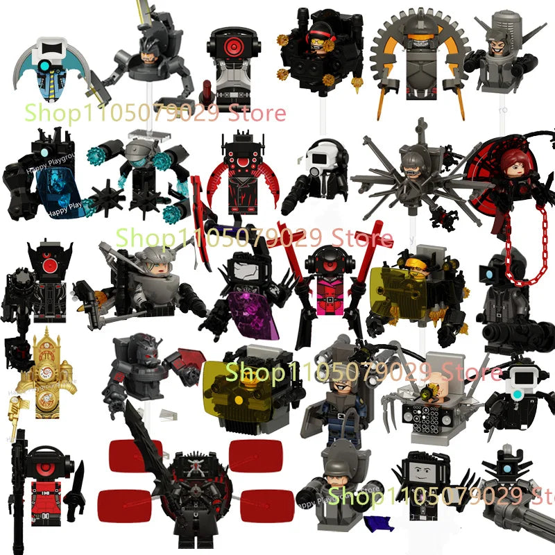 KDL Skibidi Toilet Man Anime Block Figures – TVMan, Titan, Cameraman & Speakerman Model Toy Gift for Kids