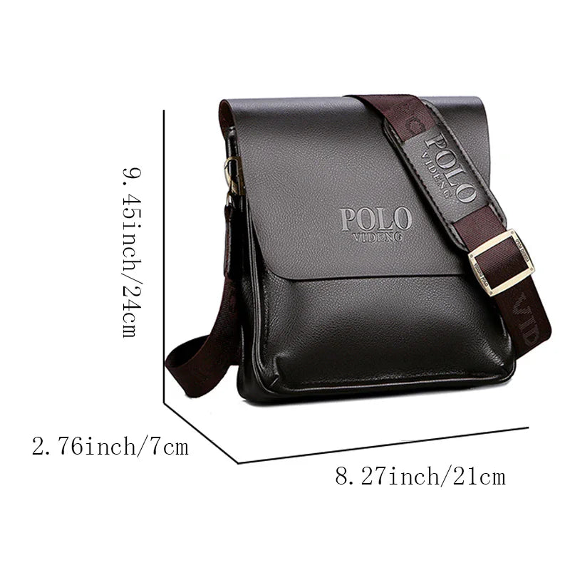 Leisure Business Single Shoulder Bag - Polo Vertical Trendy Sling Bag for Men