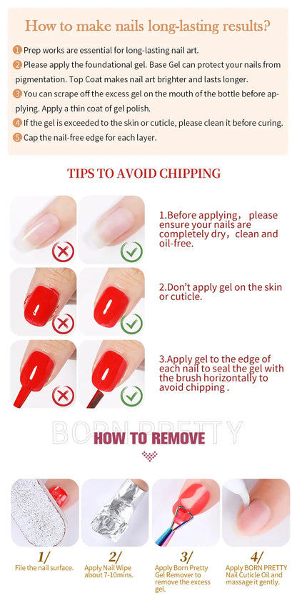 BORN PRETTY 15ml Clear Non-Stick Hand Extension Gel - 3D Shaping Nail Art, Milky Jelly Hard Gel for Fake Nails