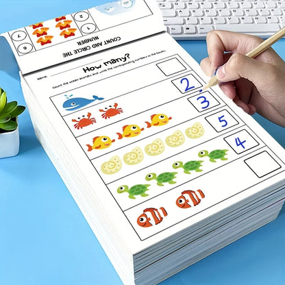 Interactive Math Workbook for Kids – Counting, Addition & Subtraction Within 10, Number Relationships & Visual Learning for Preschool, First Grade, Home & Classroom Use