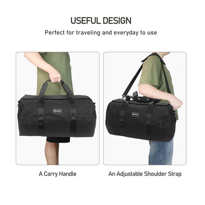 FIREDOG Smell-Proof Travel Duffle Bag – Large Capacity Organizer with Lock