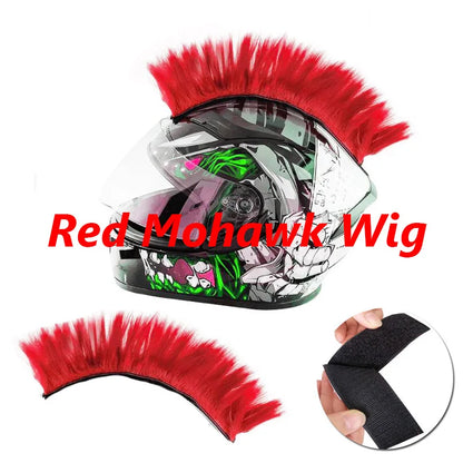 Creative Motorcycle Helmet Mohawk Wig – Electric Helmet Decoration Cosplay Accessories for Motorbike