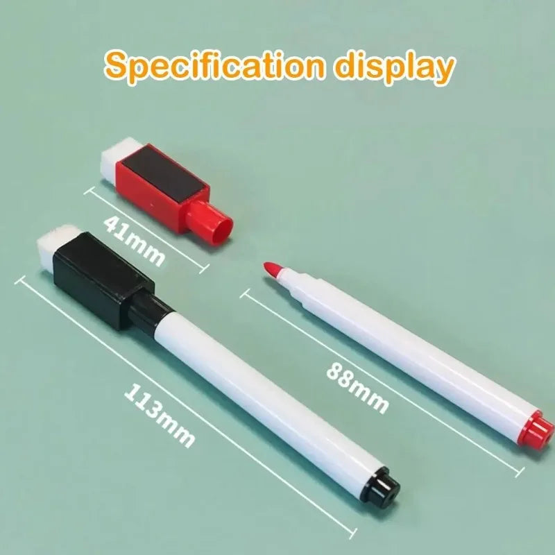 8pcs Magnetic Whiteboard Markers - Erasable Color Pens with Numbering for Office, School & Teaching Supplies