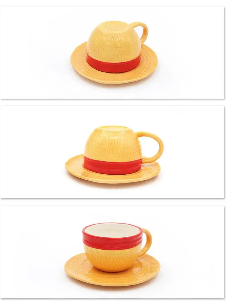 One Piece Anime Ceramic Mug — Chopper, D. Law & Three Brothers Hat Coffee Cup Christmas Gift