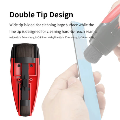 DSPIAE PT-RDB Retractable Dust Brush: Double-Tip Handy Cleaning Tool for Model Assembly, Military Hobby Building, DIY Projects