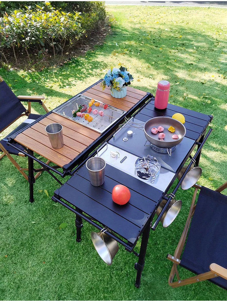 Lohascamping Folding IGT Table – Lightweight Adjustable Backpack Table for BBQ, Burner & Multifunctional Use
