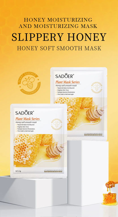 8PCS Natural Plant Facial Masks – Korean Skincare Hydrating, Moisturizing & Firming Face Care Set