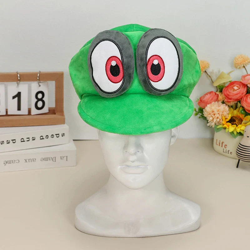 Anime Mario & Luigi Plush Hats — Kawaii Cappy, Princess Peach, Waluigi, Wario & Mushroom Stuffed Dolls, Birthday Gifts for Kids