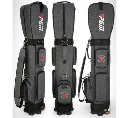 PGM Ultra-Light Golf Bag with Wheels QB069 – Large Capacity Sport & Aviation Bag with Multifunctional Ball Storage