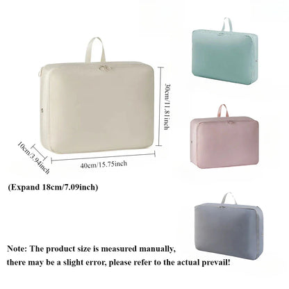 4PCS Compression Packing Bags Set – Foldable Large Capacity Organizer for Clothes, Down Jackets & Cotton Quilts