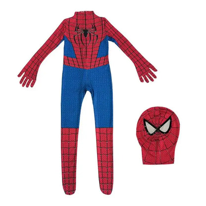 Miles Spider-Man Costume Jumpsuit — Superhero Bodysuit with Head Cover for Halloween & Cosplay Party