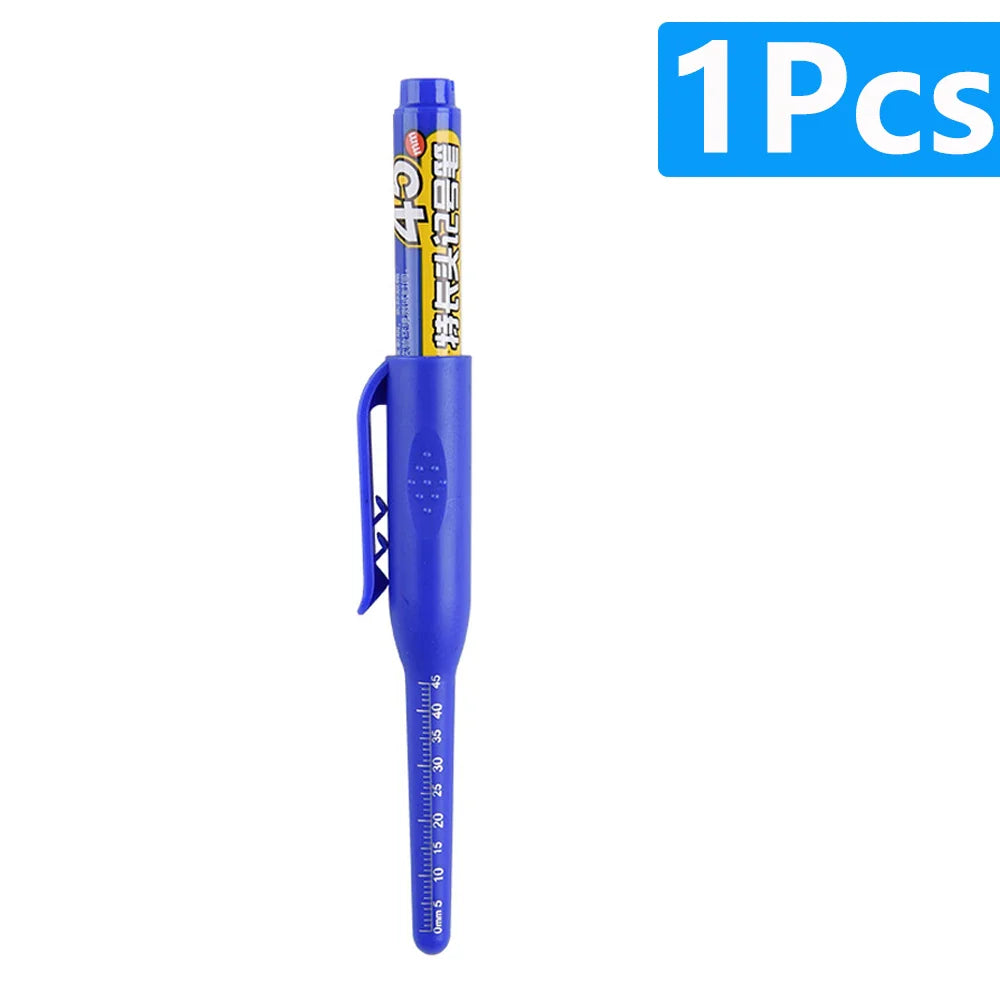 Carpenter Marker Pens — 45mm Long Nib Head, Hole Marker for Woodworking, 100-1PCS White/Black/Blue/Red Hand Tools
