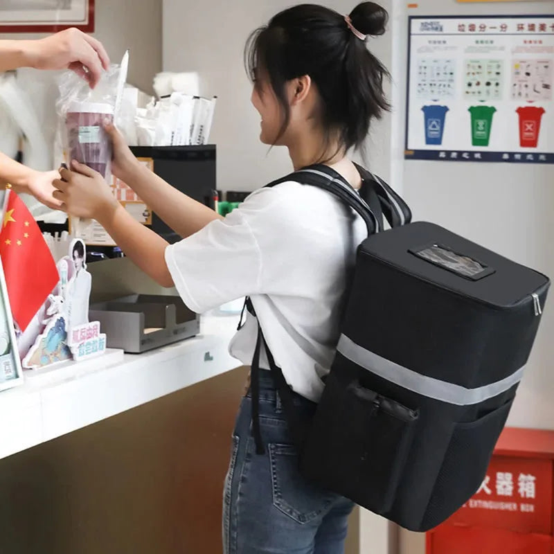 35L Extra Large Insulated Food Delivery Backpack – Thermal Cooler Bag, Fresh-Keeping Refrigerator Box for Catering & Travel