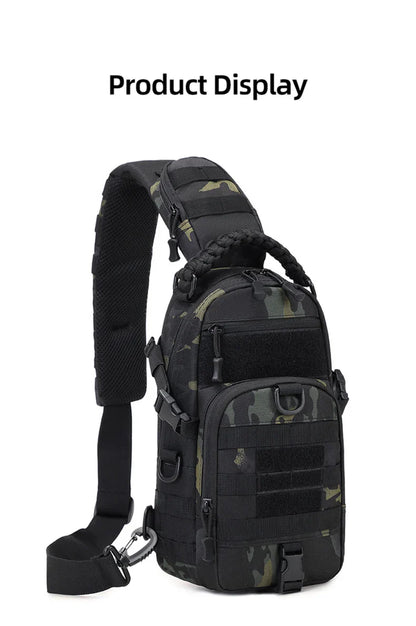 Camping Tactical Chest Bag – MOLLE Sling Backpack for Men, Outdoor Hiking, Cycling & Fishing