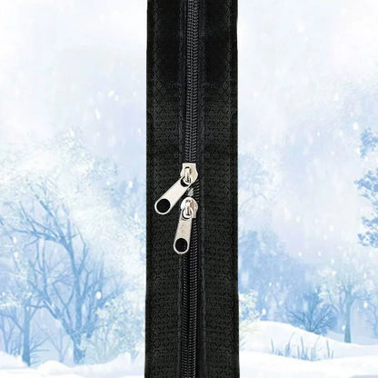 Winter Zipper Curtains – Transparent Waterproof Plastic Window Film, Windproof & Anti-Freezing Insulation
