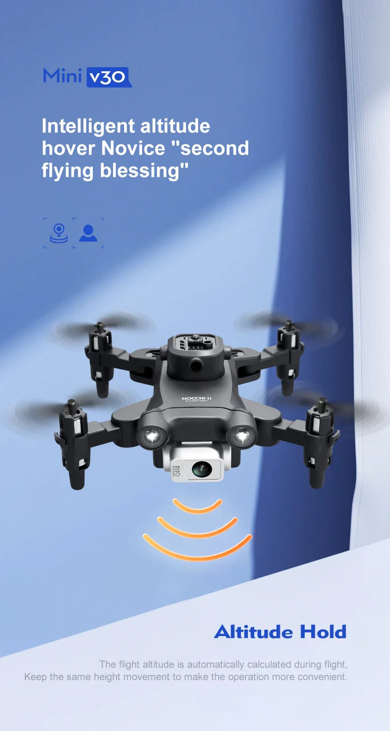 4DRC V30 Mini Drone – 4K/1080P HD Camera FPV RC Quadcopter with 5-Sided Obstacle Avoidance, Toy Gift Helicopter