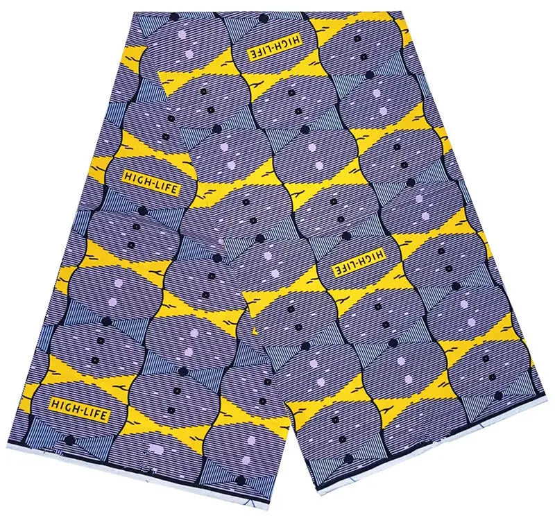 100% Cotton Ankara Wax Fabric - High Quality Soft Real Dutch Pagne Print for Dresses & Sewing