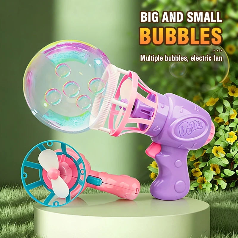 Kids Bubble Gun Toy - Automatic Soap Bubble Blower for Outdoor Play & Parties