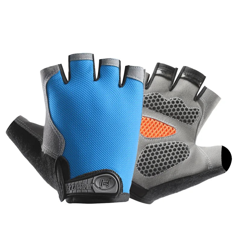 Breathable Fingerless Cycling Gloves - Anti-Slip Half-Finger Fitness, Gym & Fishing Gloves for Men & Women