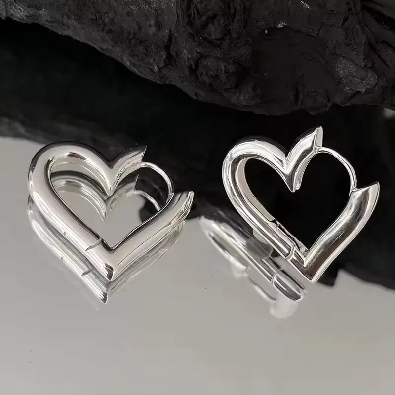 PANJBJ925 Sterling Silver Hoop Earrings - Frosted Geometric Design Fashion Jewelry Gift for Women