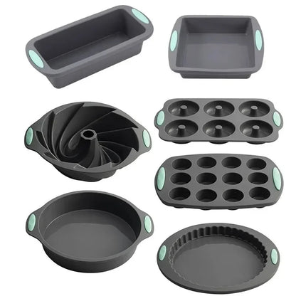 3D Silicone Bread and Muffin Mold Set - Heat Resistant, Non-Stick Kitchen Bakeware for Cakes and Pastries
