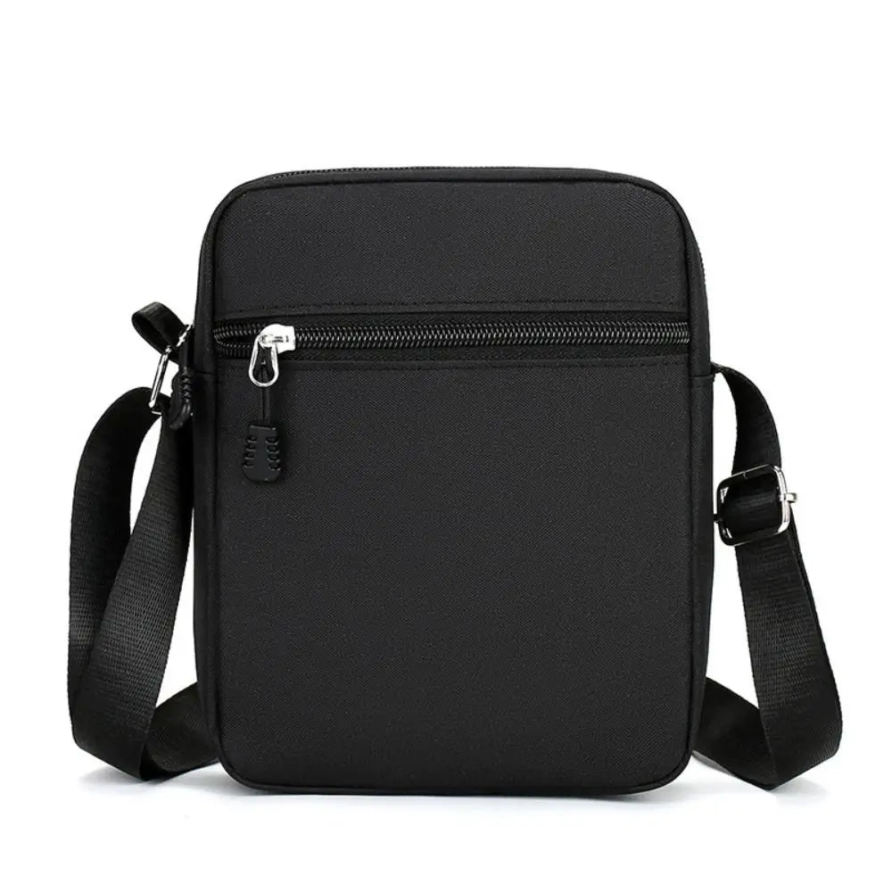 Oxford Mini Shoulder Bag – Durable Black Waist & Mobile Phone Bag for Men